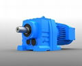R series helical speed output flange reducers low price 4