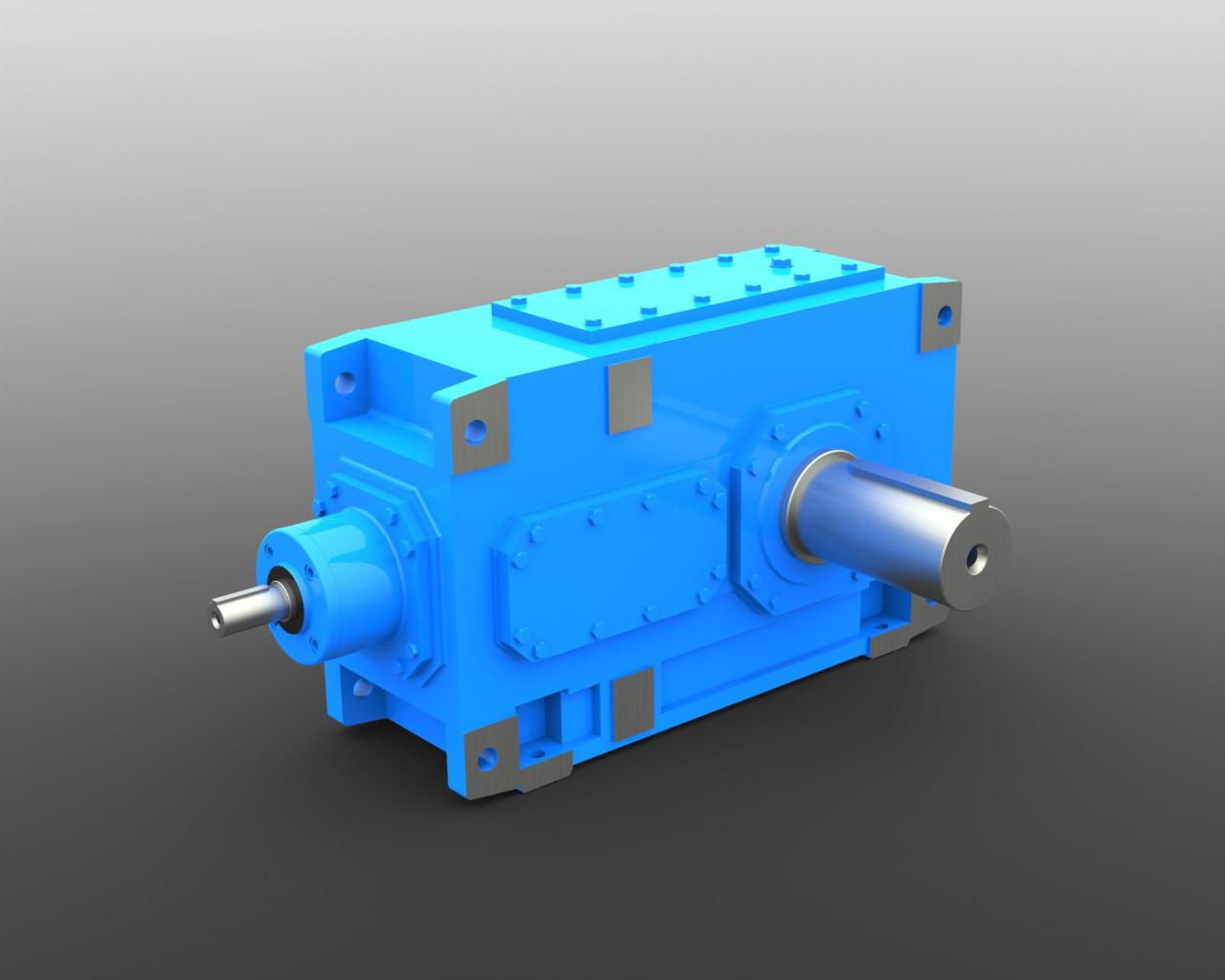 helical bevel HB series gearbox two stages three stages solid shaft 5