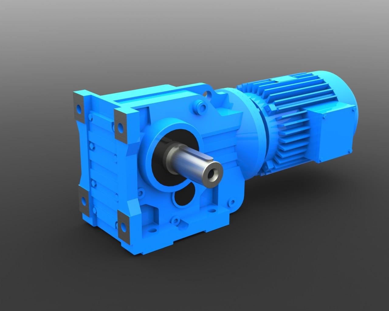 Right Angle Bevel Geared Motor For Extruder 5