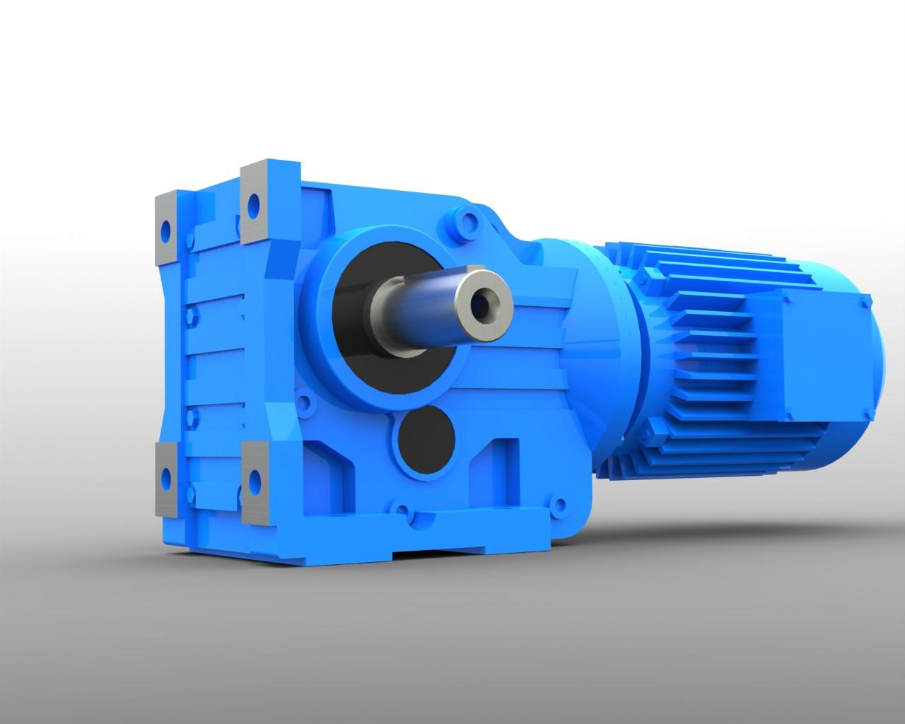 K series helical bevel right angle gear reducer 4