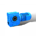 S helical worm gearbox with solid shaft 