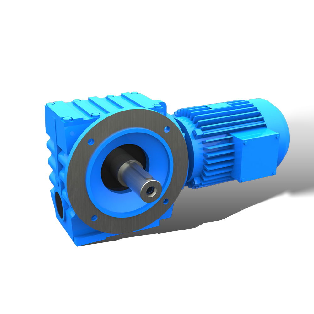 S helical worm gearbox with solid shaft  4