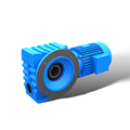  SAF series helical worm hollow shaft gear box with flange output 1