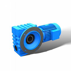  SAF series helical worm hollow shaft gear box with flange output