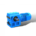  SAF series helical worm hollow shaft gear box with flange output