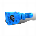 Helical gear K series solid input gearbox with motor