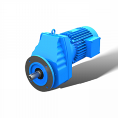 R series single stage helical gearbox gearmotor gear reducer