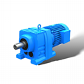 R series helical speed output flange reducers low price