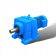 R series helical input solid gearmotor gearbox units reducer