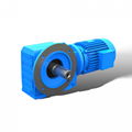 Asynchronous helical bevel geared motors