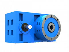 Inline helical gearbox for extruder machine plastic