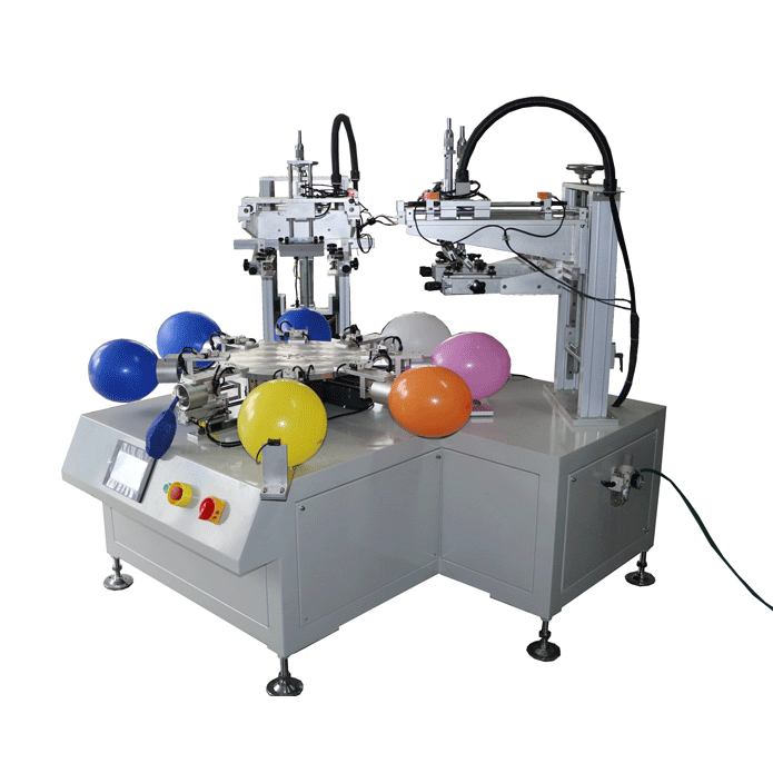  Automatical two colors Ball screen printing Machine 6
