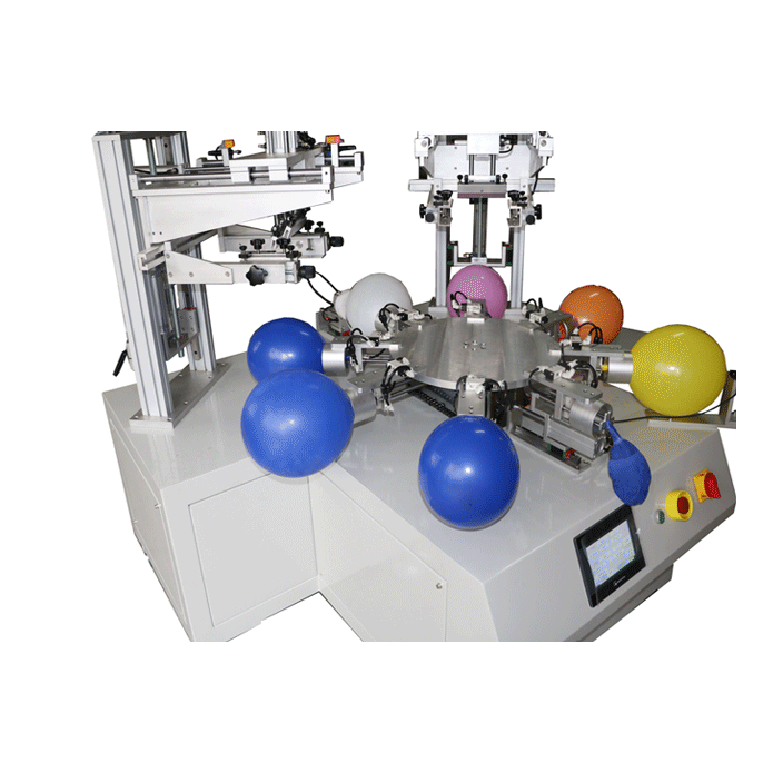  Automatical two colors Ball screen printing Machine 7