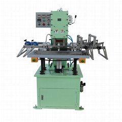 Hot stamping machine with two sets foil collecting device