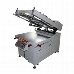 Oblique arm screen printing machine