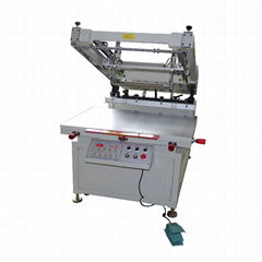 Oblique arm screen printer