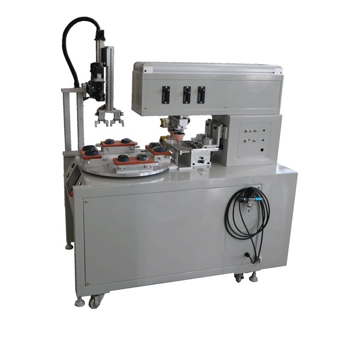 One color pad printing machine with rotating table 1