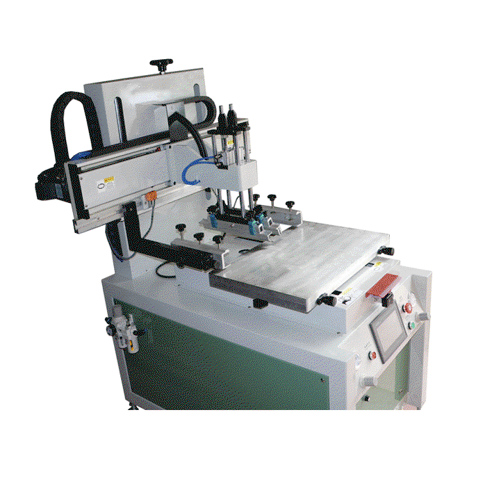 Pneumatic Slide-table screen printer with vacuum table 3