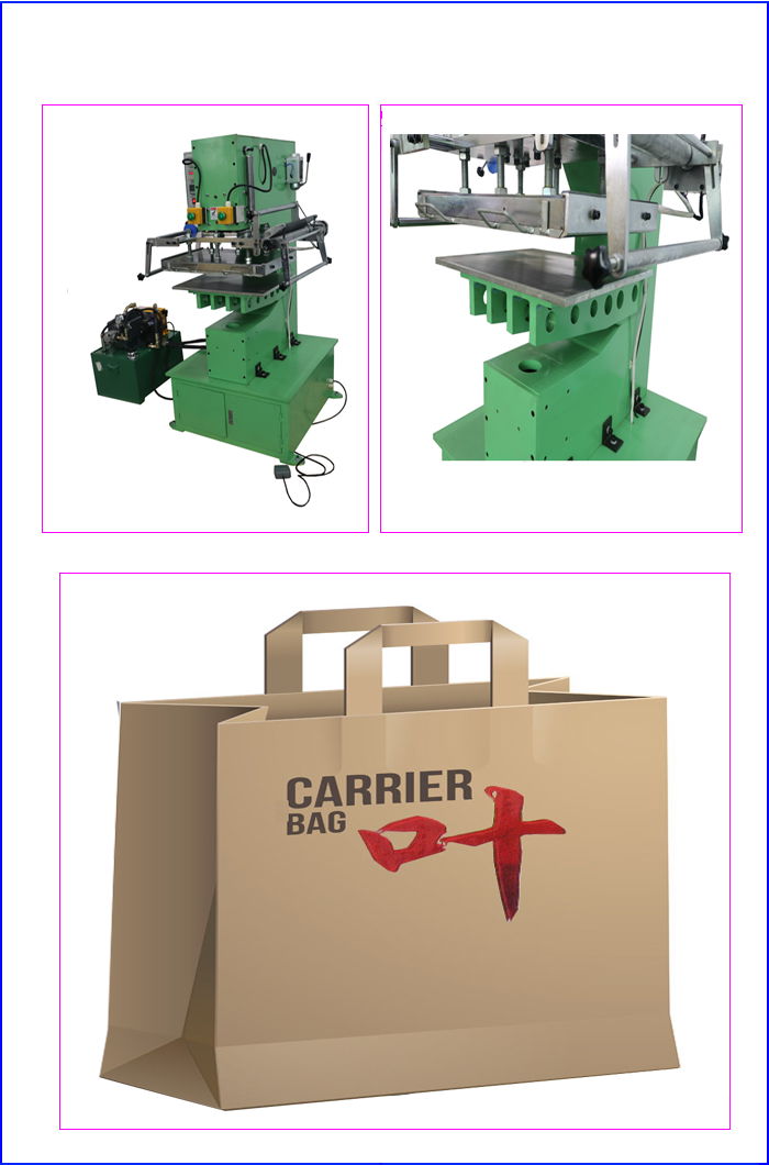 shopping bag and hot stamping machine