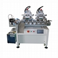 Automatic two colors plain UVLED screen printing machine