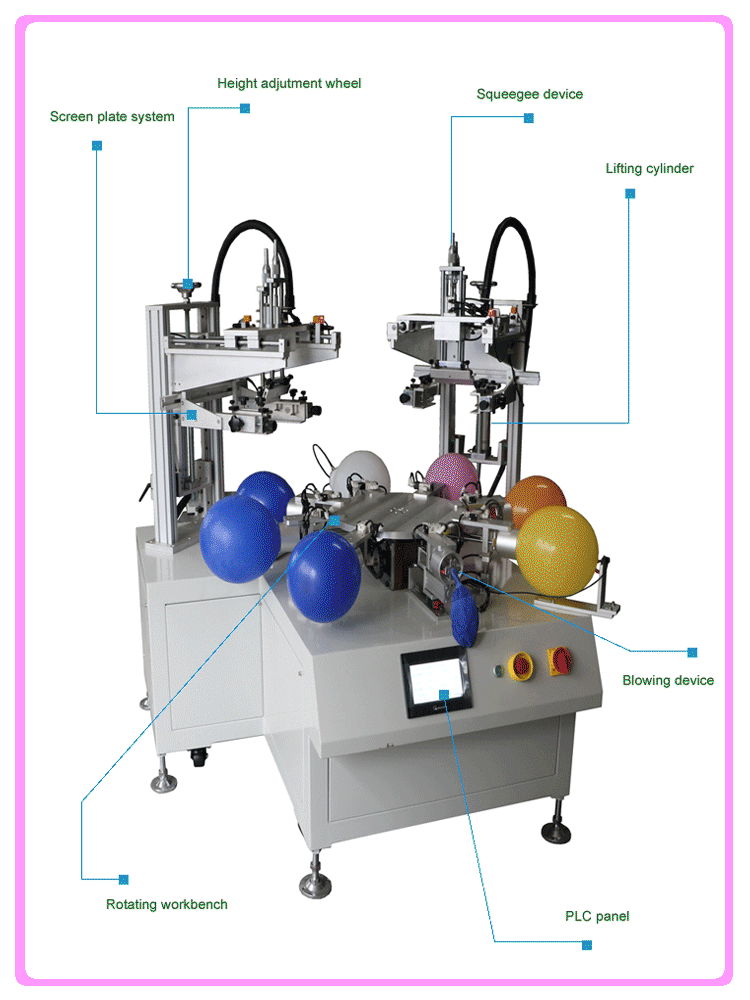  Automatical two colors Ball screen printing Machine 3