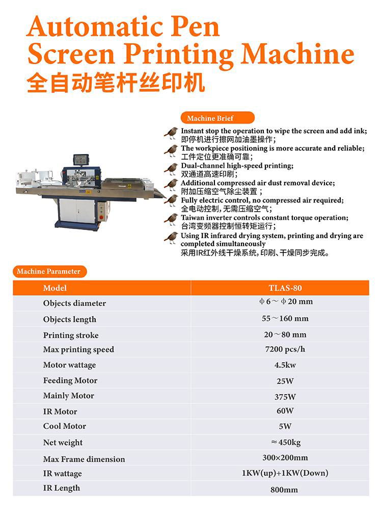 Automatic Pen-rod cylinder screen printer 3