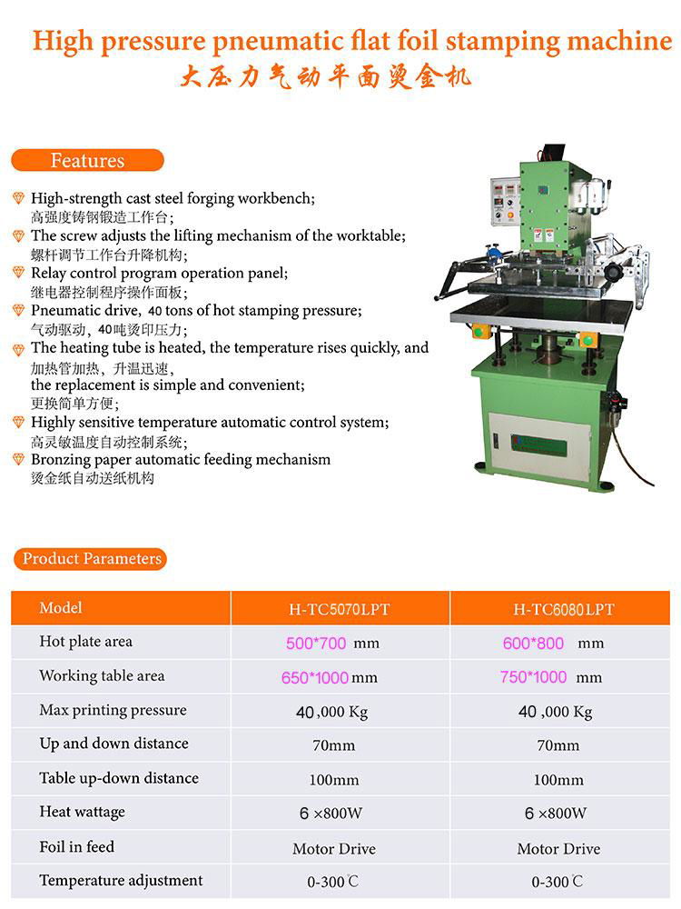 Color printing package hot stamping machine(H-TC5070LPT) 2