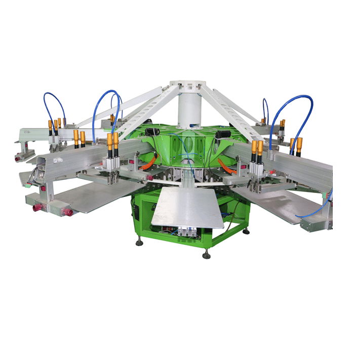 Full automatically 8 colors T shirt screen printing machine 2