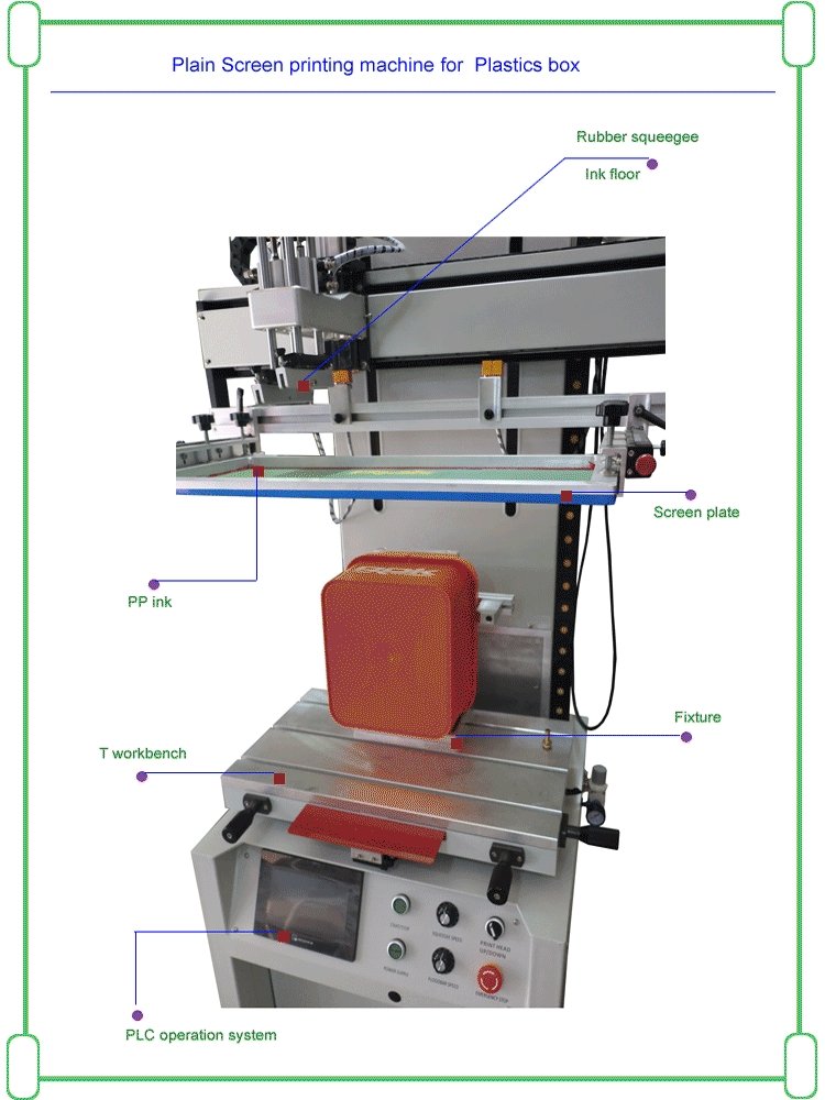 Plastic crate screen printing machine
