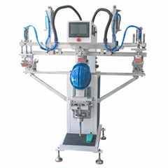 安全帽三色膠頭旋轉型移印機
