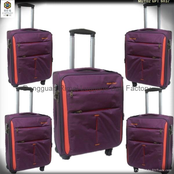 TModen design spinner wheels new design nylon l   age trolley bag case with 3pcs 3