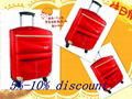 Top sale colourful nylon built-in aluminum trolley l   age