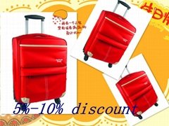 Top sale colourful nylon built-in aluminum trolley l   age