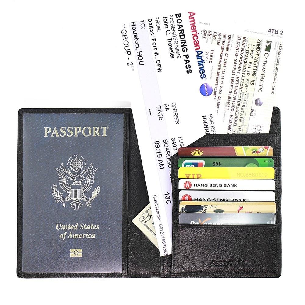Fancystyle Soft Travel Leather RFID Passport Wallet Cover Style Passport Organiz
