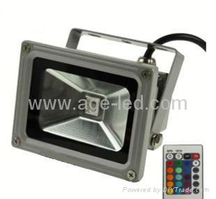 RGB 10W LED 投光燈 帶遙控115X85X85mm 2