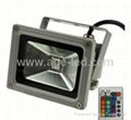 RGB 10W LED 投光灯 带遥控115X85X85mm 2