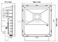 AC85-277V.IP65,Size201x166x77mm.20W LED floodlight 2