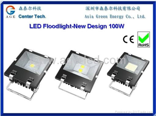 AC85-277V.IP65,尺寸259x250x93mm.100W LED 投光灯 4