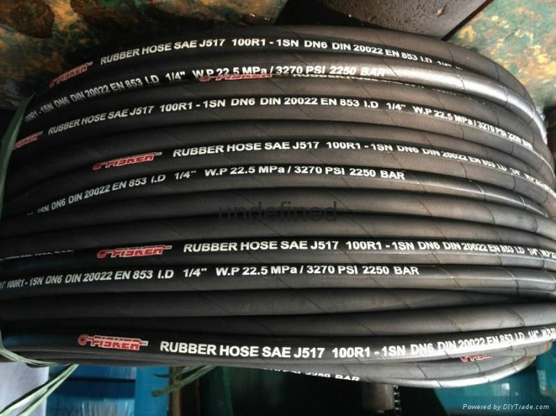 Steel Braided Hydraulic Rubber Hose SAE 100 R1AT Single Wire Braided Hose