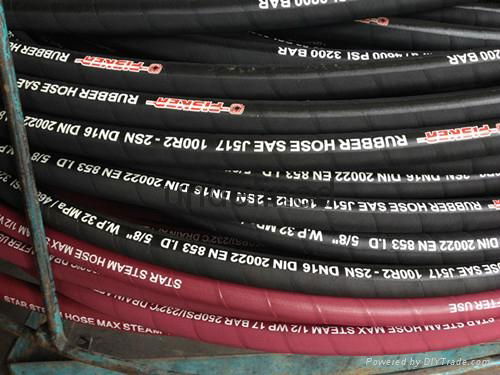 High Pressure Wire Braided Rubber Hose DIN EN 853 2SN Hydraulic Hose