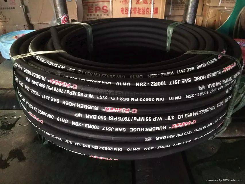 High Pressure Wire Braided Rubber Hose DIN EN 853 2SN Hydraulic Hose 5