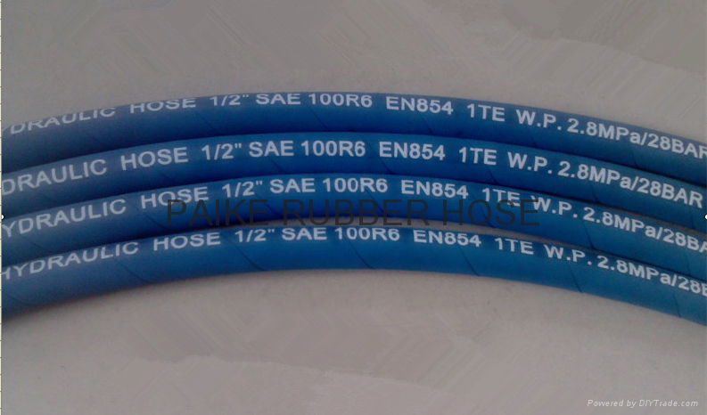 SAE100R6 Hydraulic Rubber Hose 4