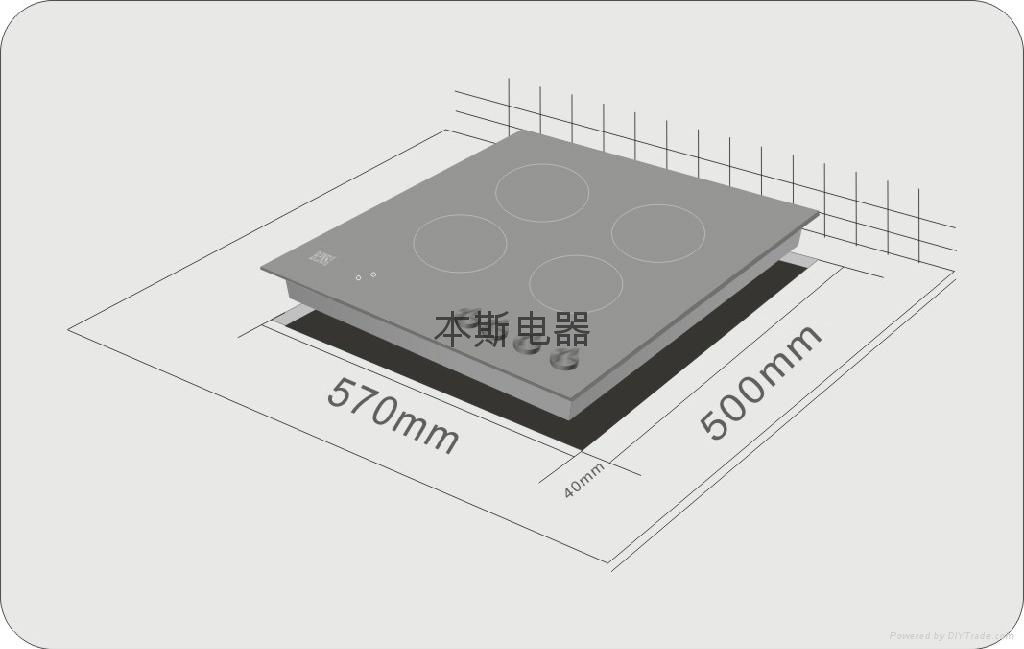 本斯嵌入式四灶电陶炉 2