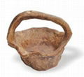 Wooden Fir Root  Handly Carved Small Root basket 1