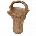 Wooden Fir Root  Handly Carved Small Root basket 3