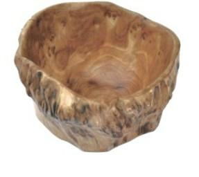 Wooden Handly Carved Fir Small Root bowl
