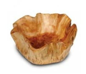 Wooden Handly Carved Fir Small Root bowl 3