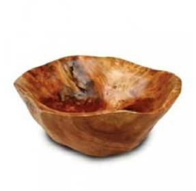 Wooden Handly Carved Fir Small Root bowl 4