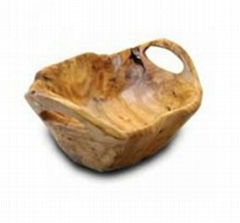 Wood  Root Medium Flat Cut Bowl With