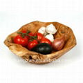 Wood  Root Medium Flat Cut Bowl With Handles